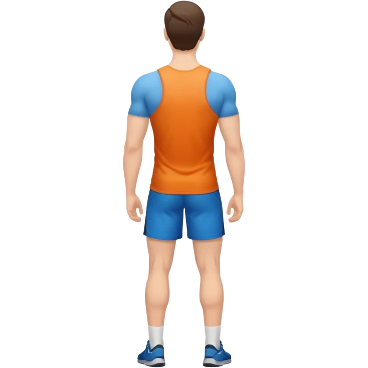 person standing ,view from the back, icon emoji