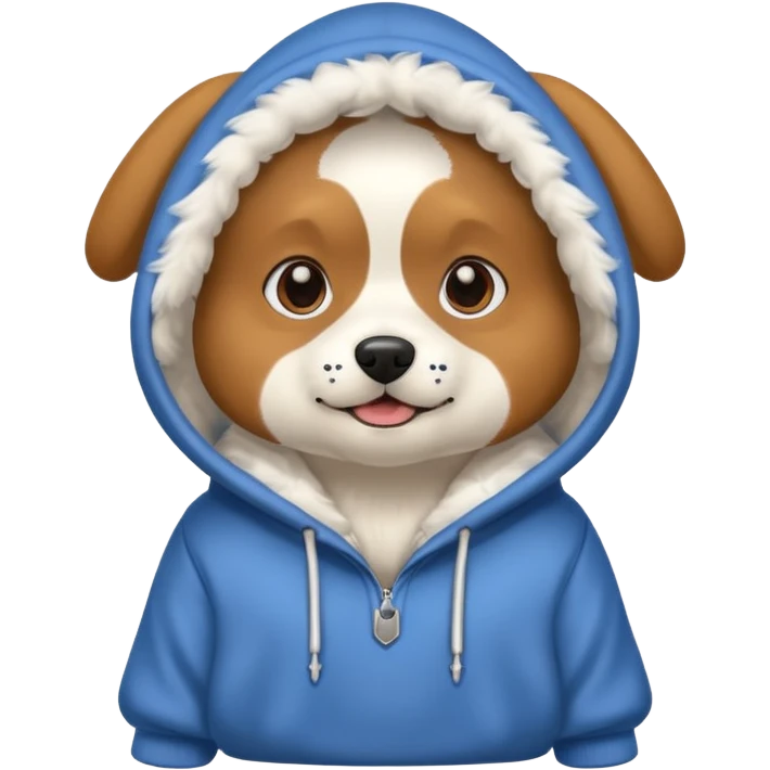 Dog wearing a hoodie  emoji