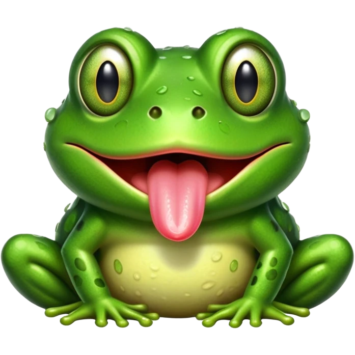 frog sticking tongue out emoji