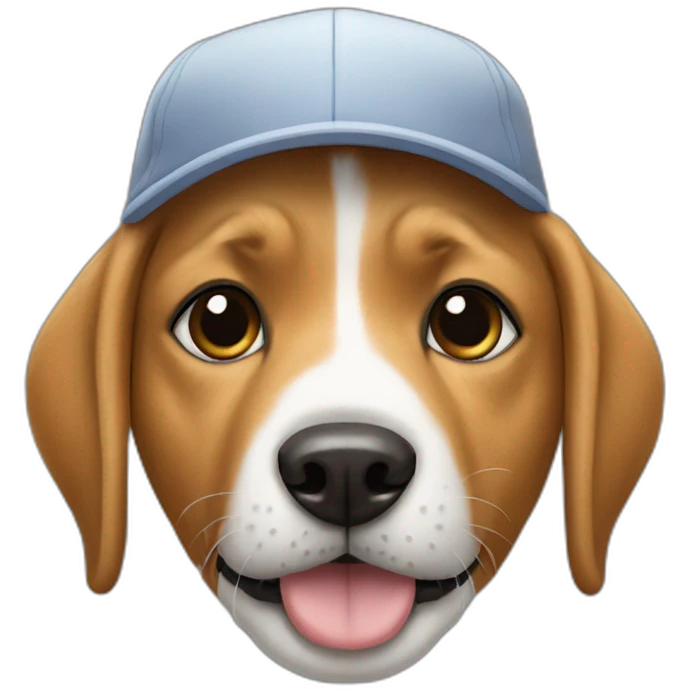 Dog with a cap emoji