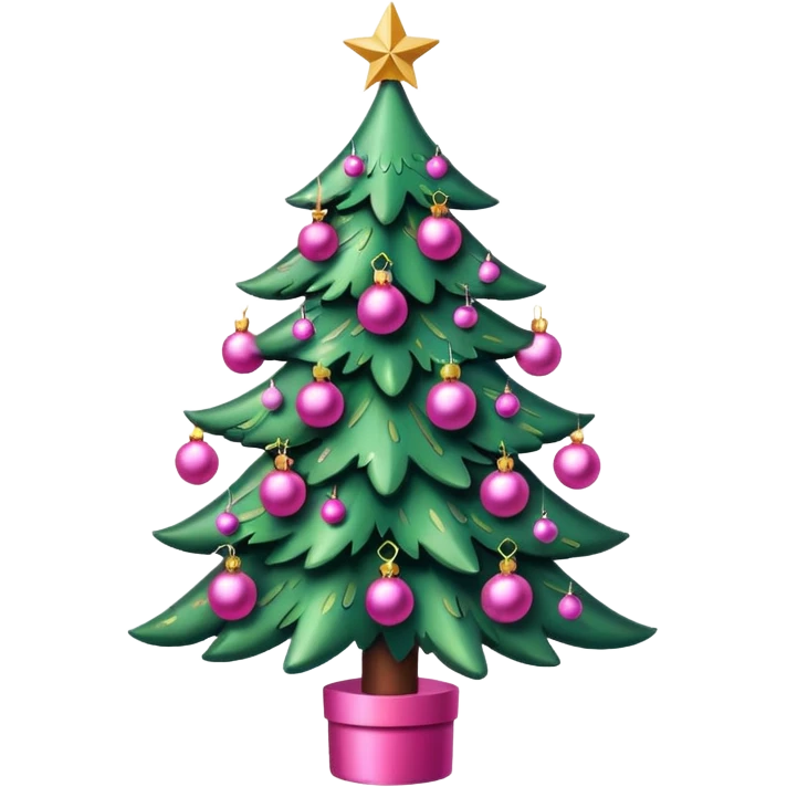 Árvore de Natal pink emoji