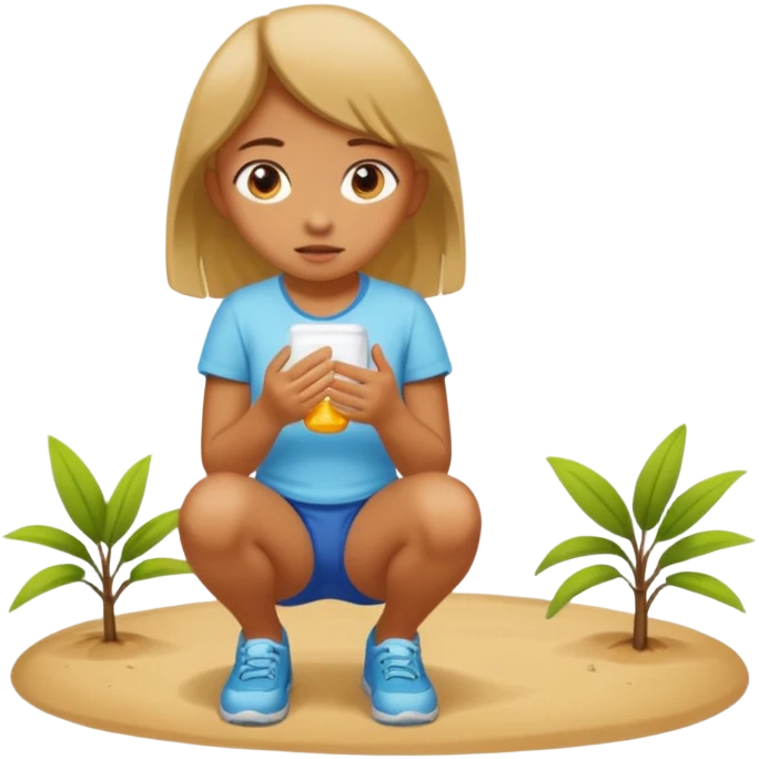 Girl haciendo pis emoji
