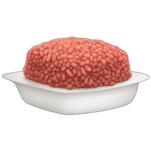 Flat Raw mince emoji
