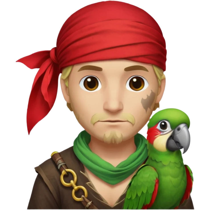 pirate and parrot emoji