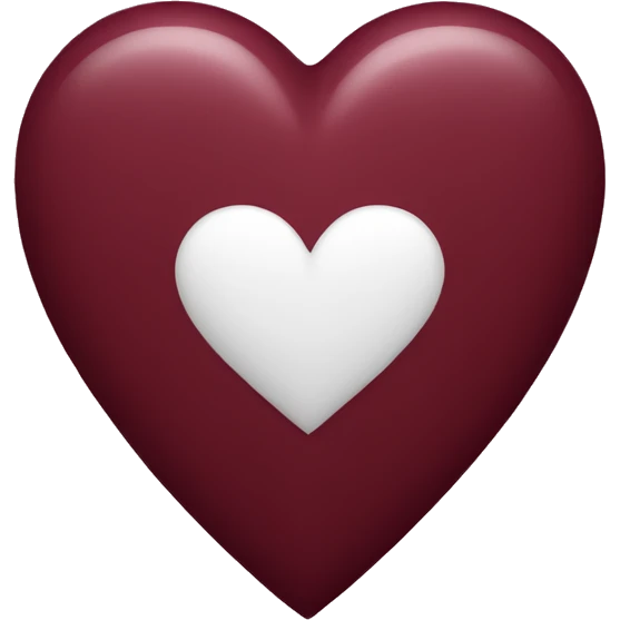 burgundy heart emoji
