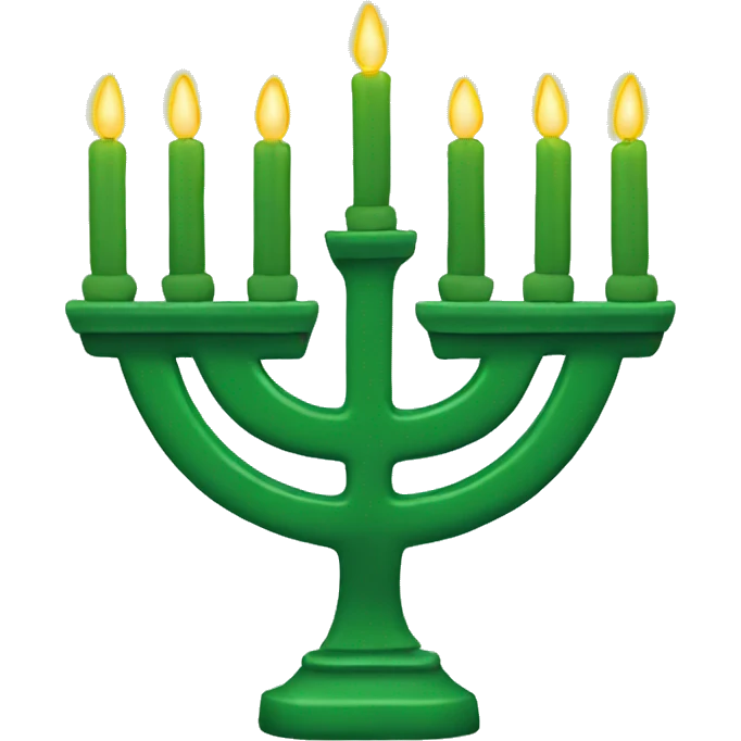 menorah in green color emoji