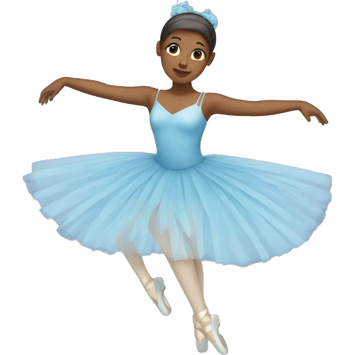Ballerina wearing blue emoji