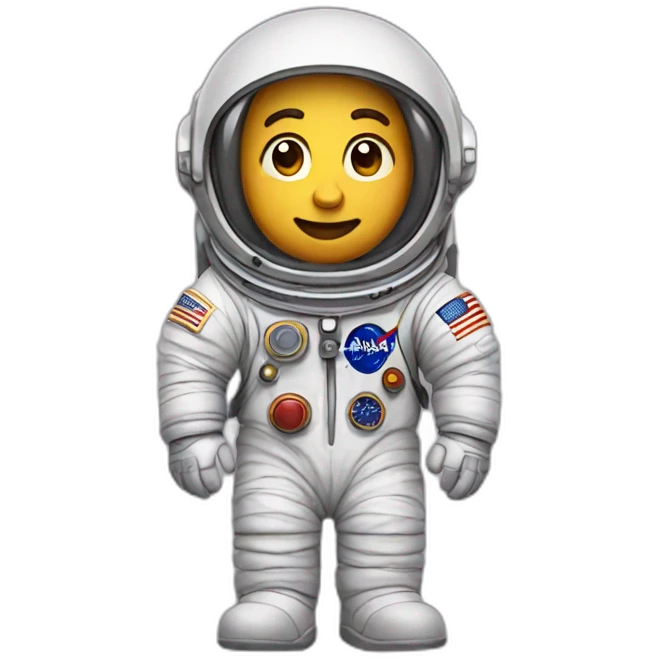 An astronaut peanut emoji