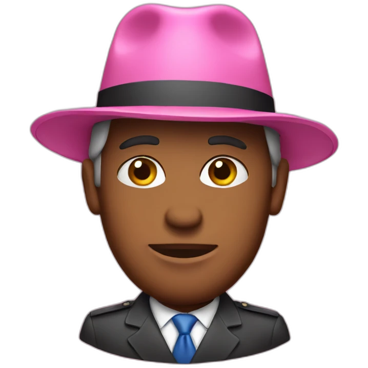 Politician with pink hat emoji