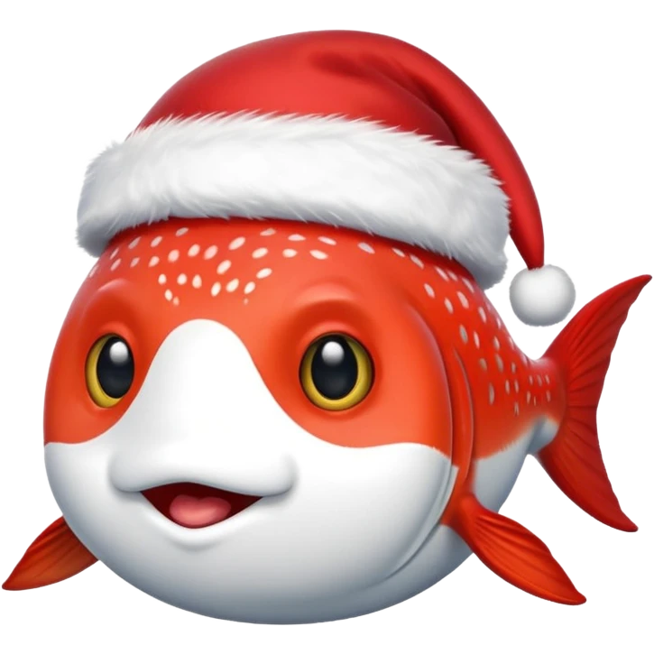 Santa fish emoji