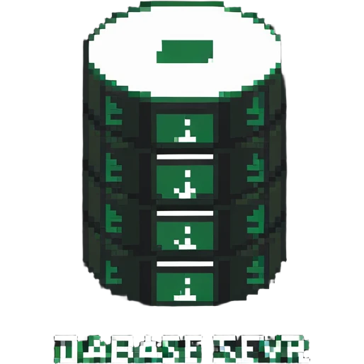 Database server logo with SQL text and cylinder symbols emoji