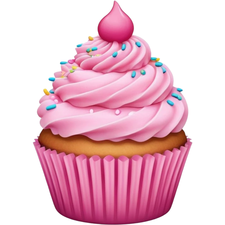Cupcake with pink icing emoji