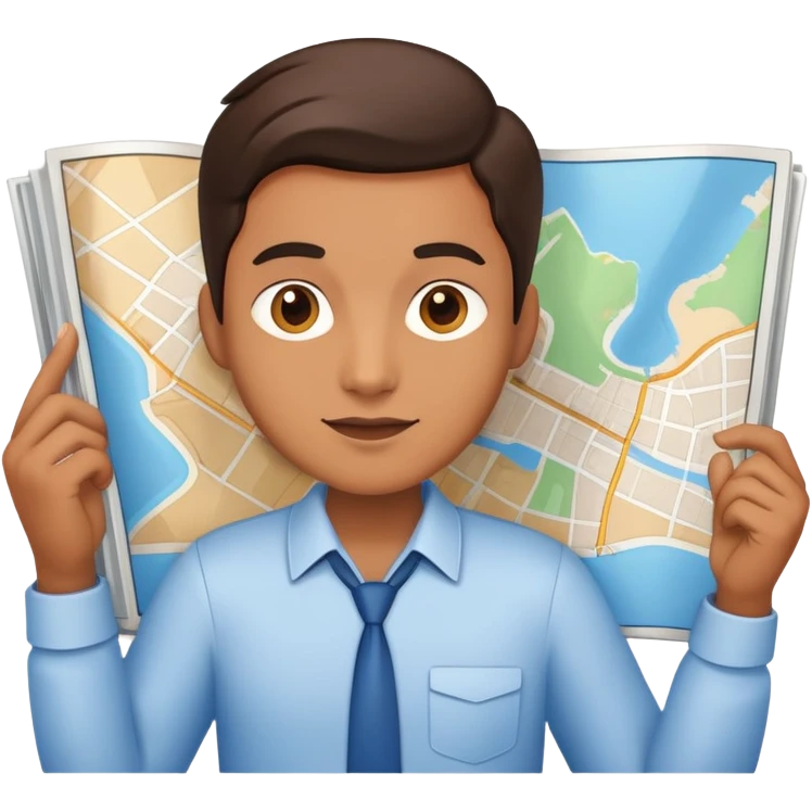 Projektmanager mit Karte emoji