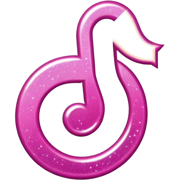 glitter pink logo TikTok emoji