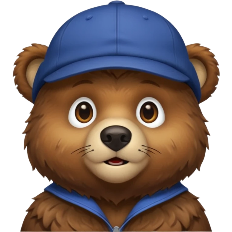 bwown Bear with cap emoji