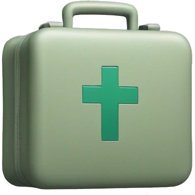 simple single color medical bag with cross  emoji