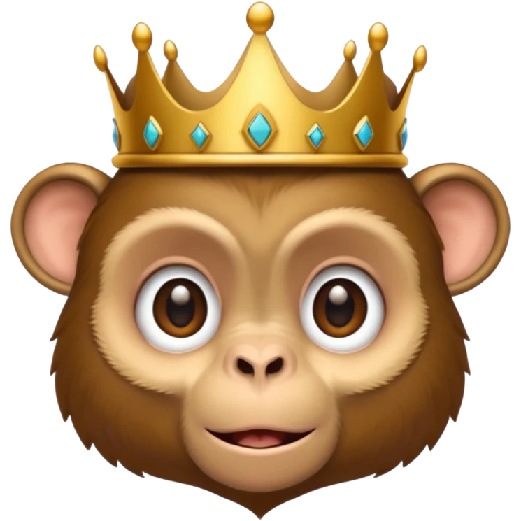   Monkey with crown
 emoji