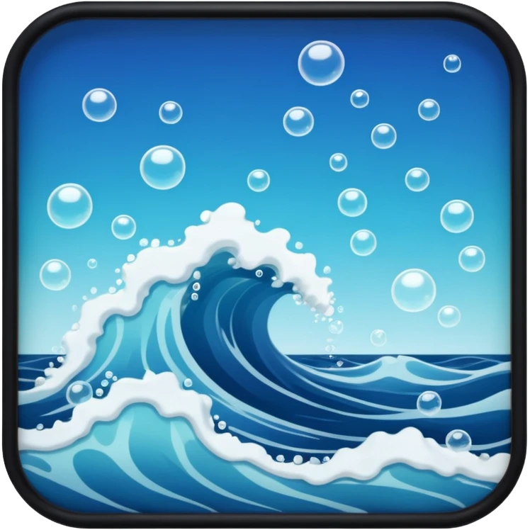 An ocean at a rolling boil with a lot of bubbles in a pot emoji