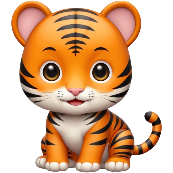 Cute kawai adorable chibi baby "Rishboland Tiger"   emoji