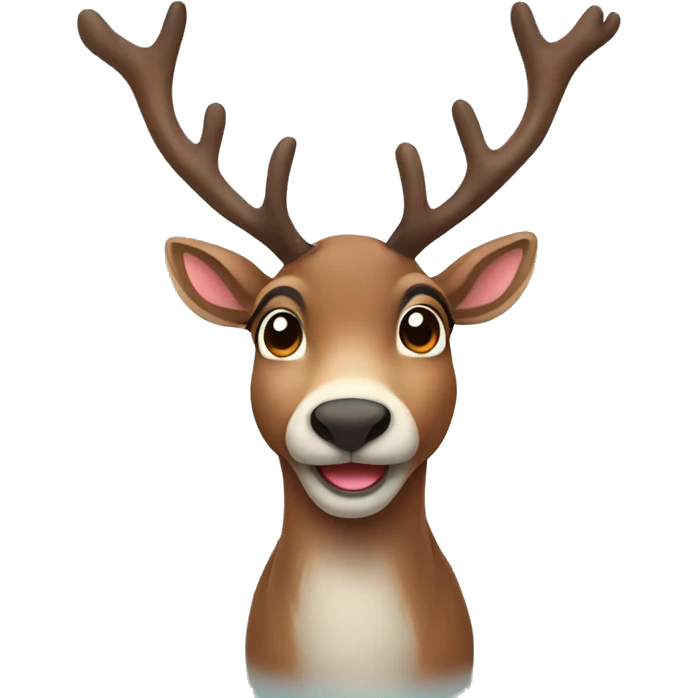 Adorable reindeer emoji
