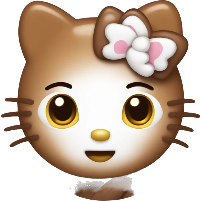 Brown hello kitty emoji