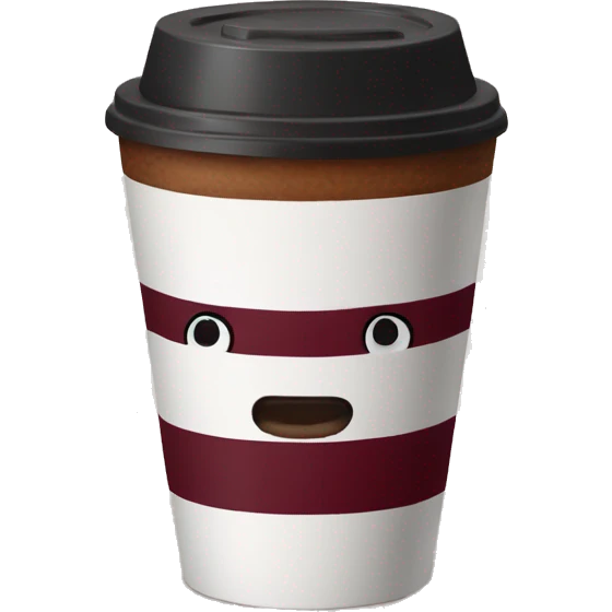 realistic burgundy TAKEAWAY coffee emoji