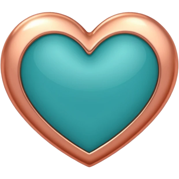 A teal, burnt orang, and rose gold heart, please.  emoji