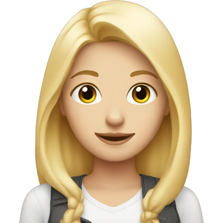 blonde person with cat emoji