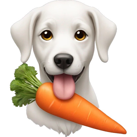 dog with carrot emoji