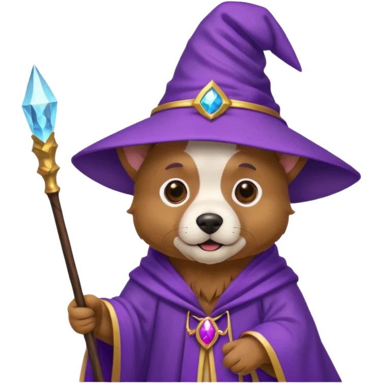 Dog wizard emoji