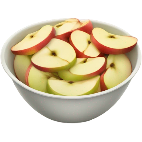 Apple slices in a bowl emoji