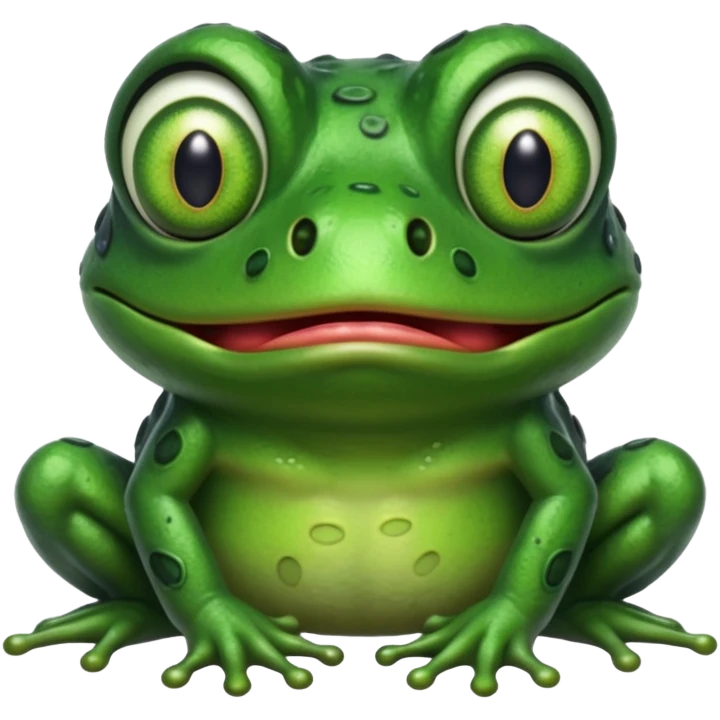 An undescribable horror frog emoji