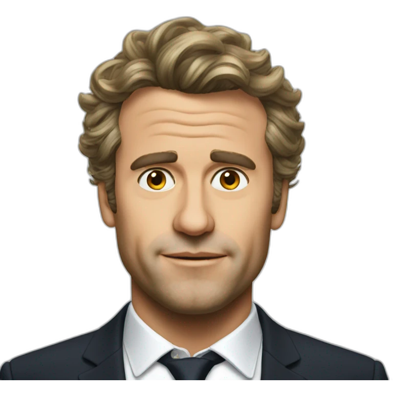 Tousled Macron emoji