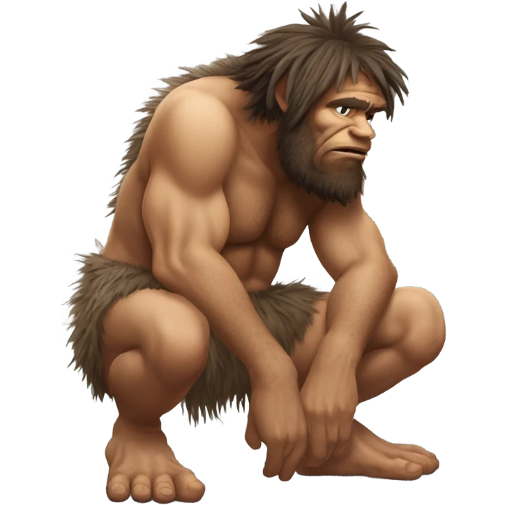 Caveman sad emoji