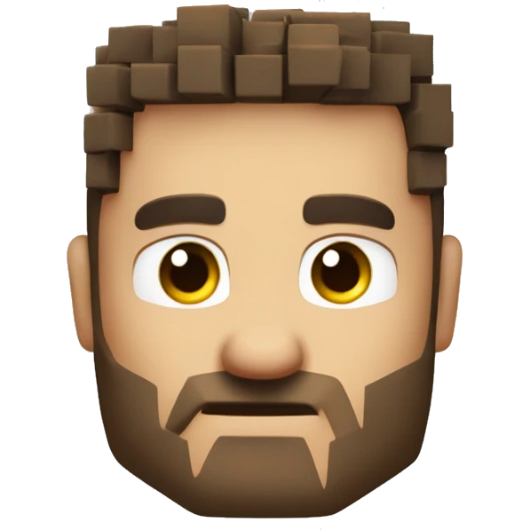 un bloc minecrft avec des yeux et qui souri emoji