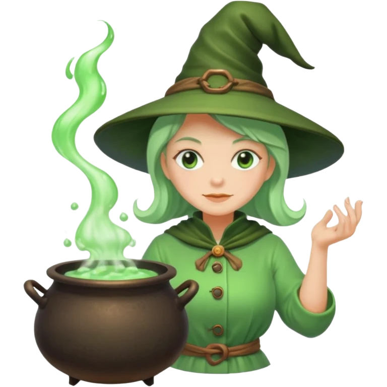 green witch cooking potion emoji