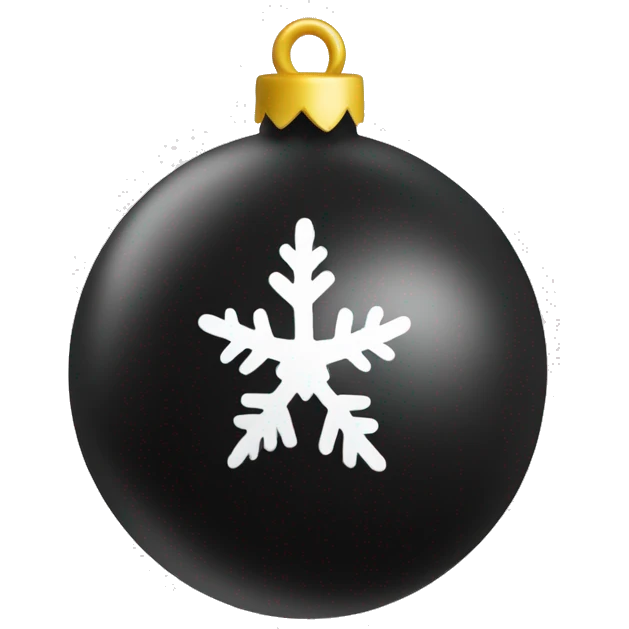 Christmas tree toy in the form of a ball black emoji