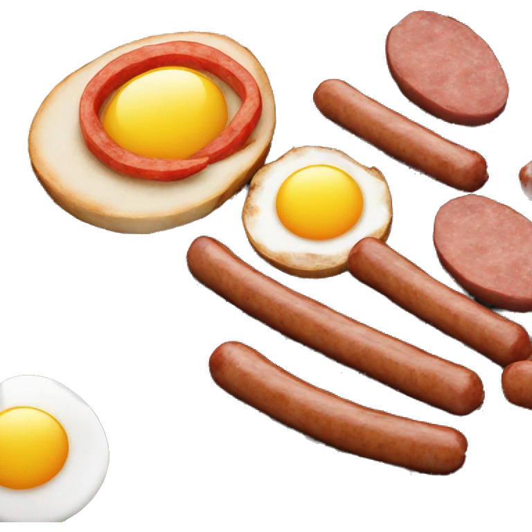 an eggplan on a bbq with sausages emoji