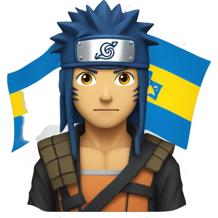 naruto with ukraine flag emoji