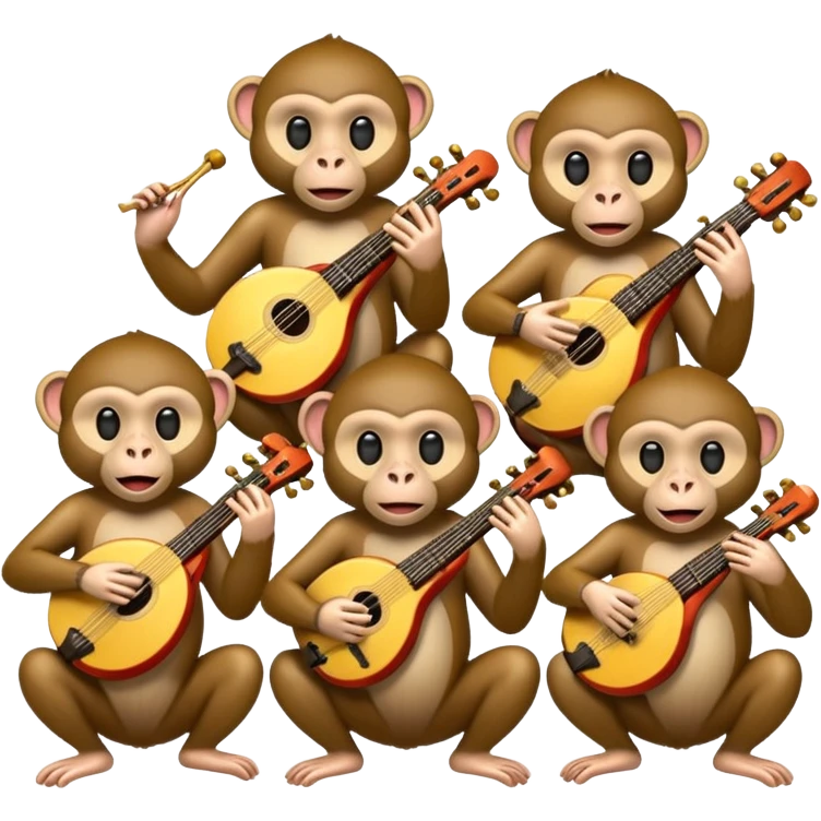 monkey as Musicians emoji