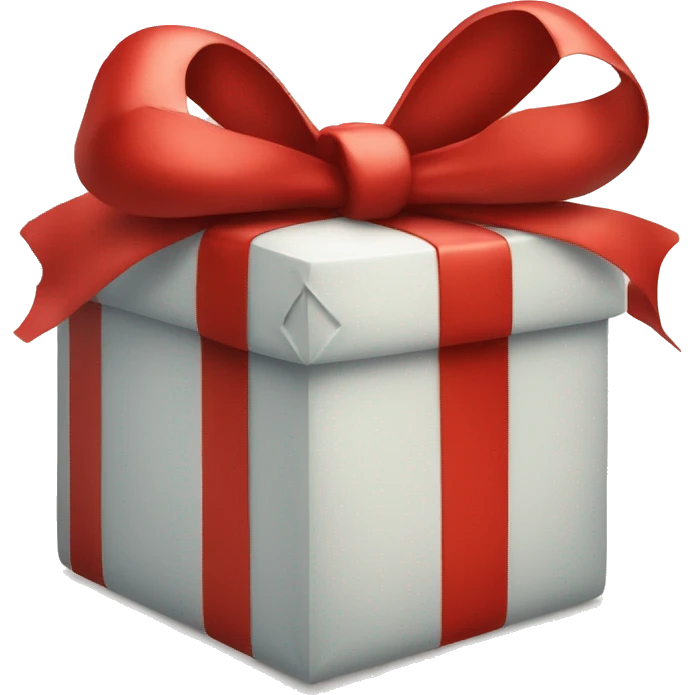 Christmas present with a big red bow  emoji