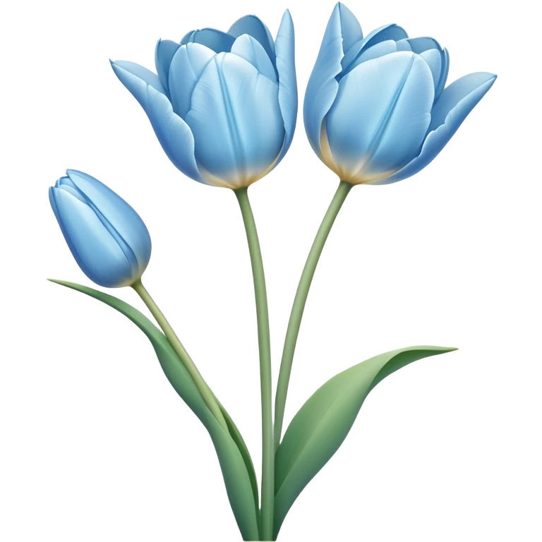 Light blue tulips emoji