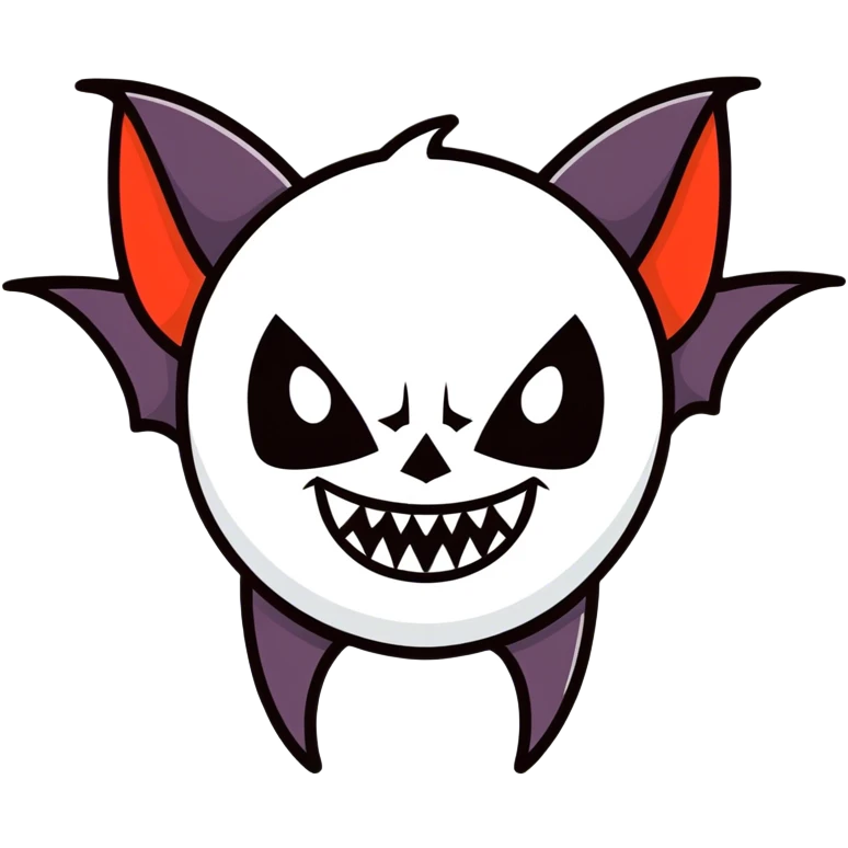 Bat with vampire teeth  emoji