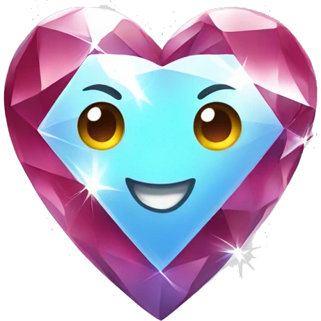 Heart with diamond emoji