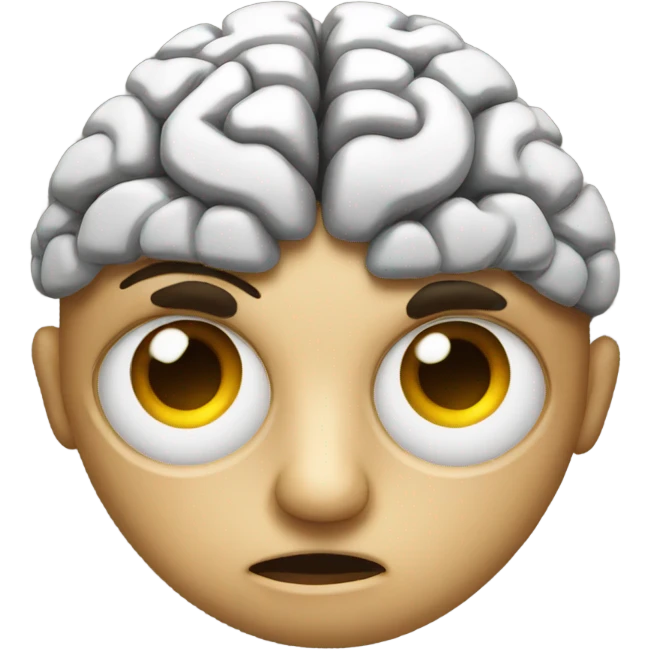 Brain eyes emoji