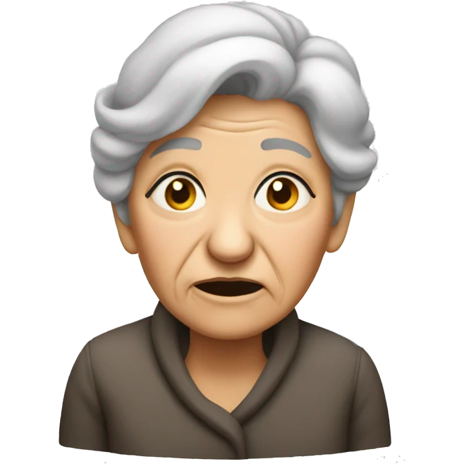 Old lady shivering  emoji