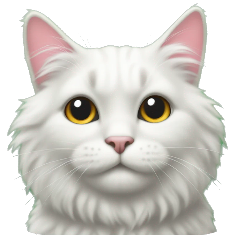 Fluffy cat in̈n patio emoji