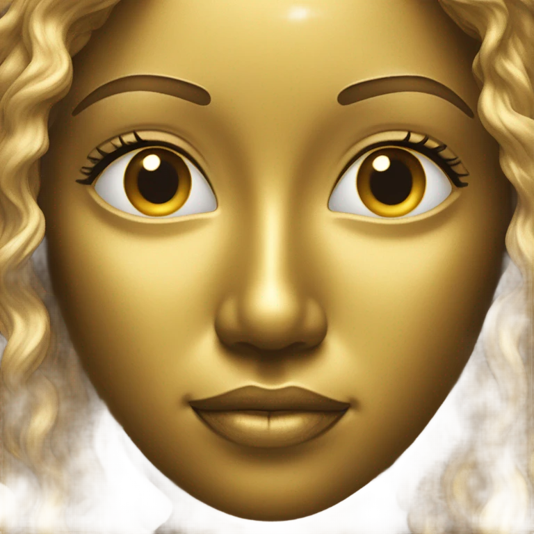 Golden face emoji