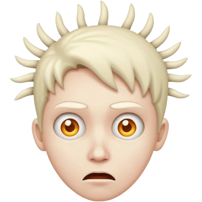 pessoa com simbolo de loucura na cabeça emoji