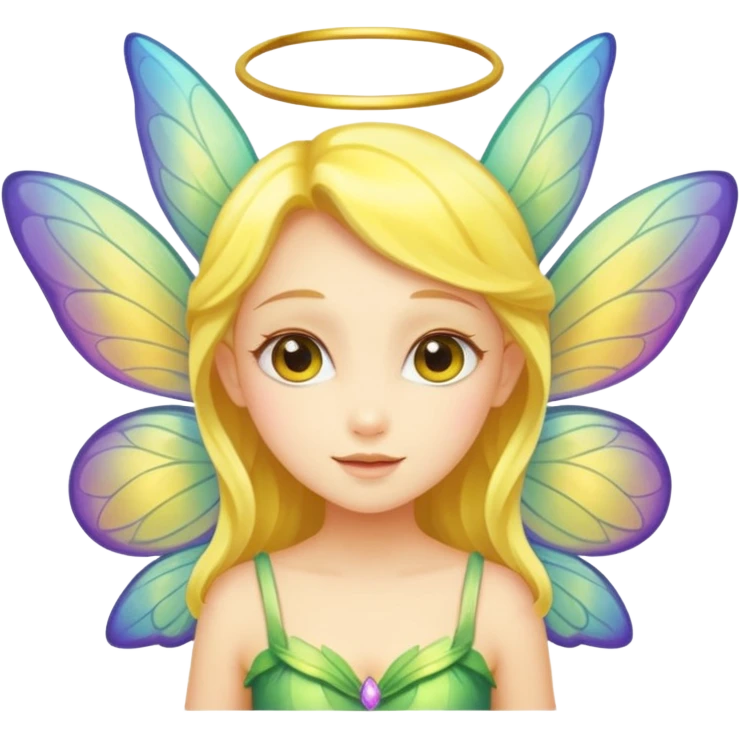 Cute Yellow skin fairy emoji